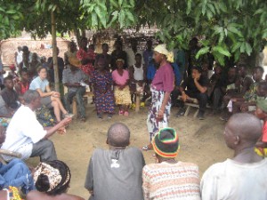 follow up visits to community in Kailahun