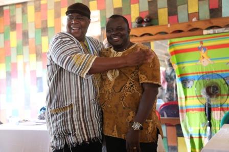 PC Henry Baion reconciles with Chairman of Kailahun District Council...Alex Bhonapha